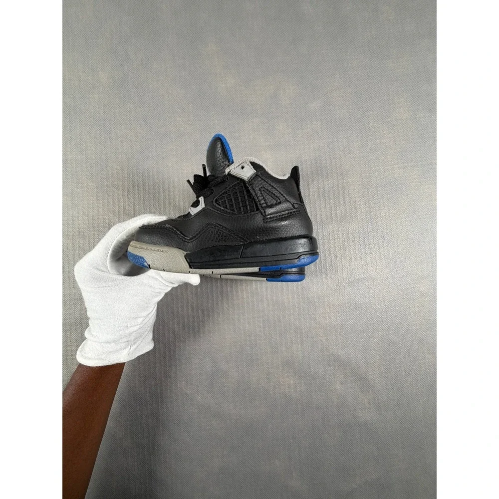 Jordan 4 Retro Black Royal Blue Toddler Shoes Size 6C